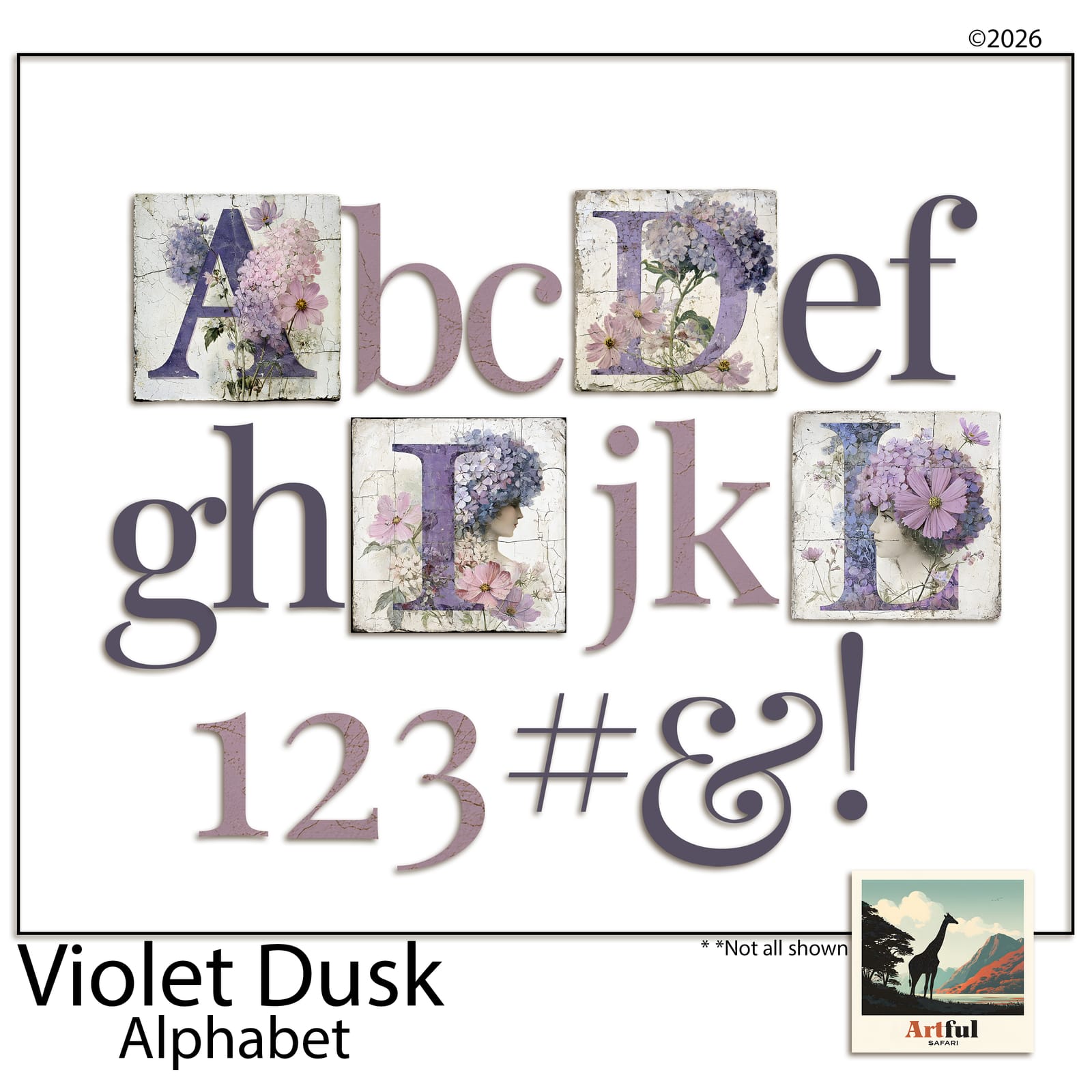 Violet Dusk Alphabet
