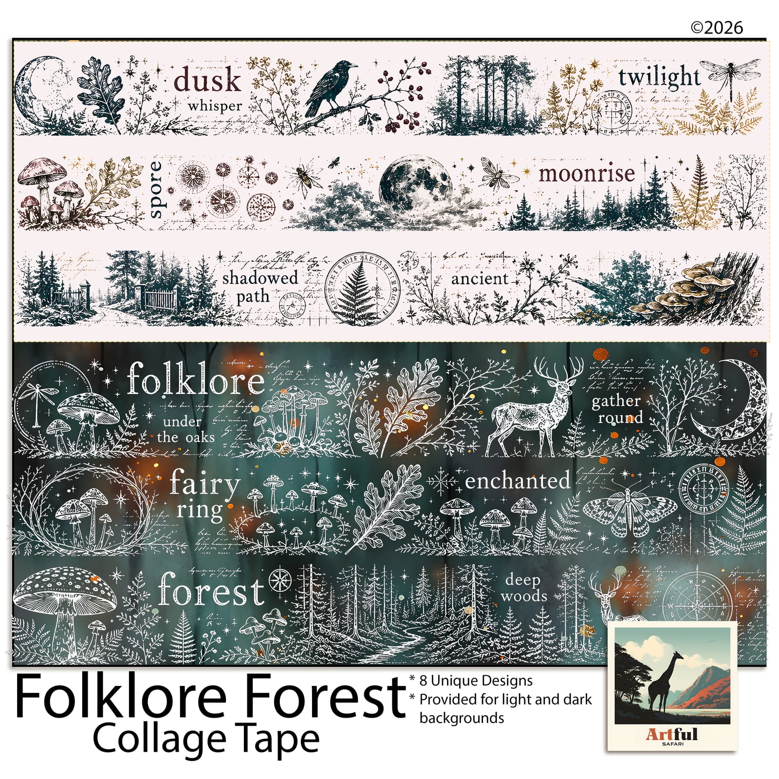 Folklore Forest Collage Tape