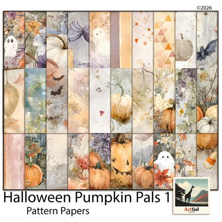 Halloween Pumpkin Pals Pattern Papers