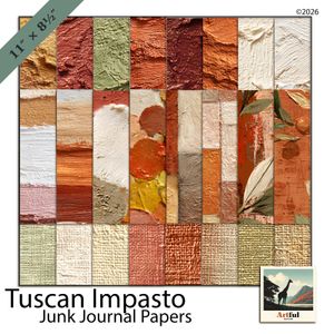 Tuscan Impasto Junk Journal Papers