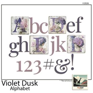 Violet Dusk Alphabet preview
