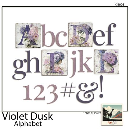 Violet Dusk Alphabet