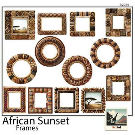 African Sunset Frames