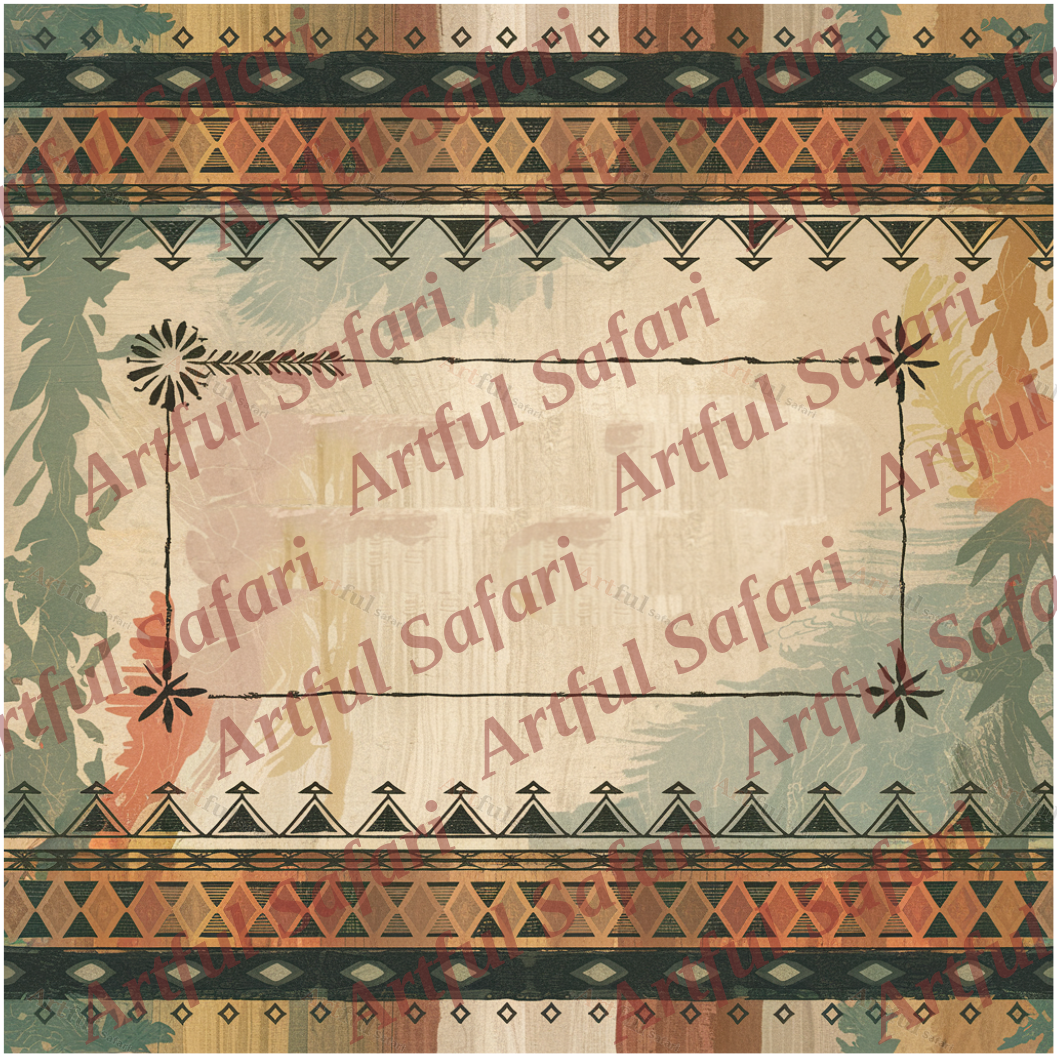 African Sunset Journaling Cards preview