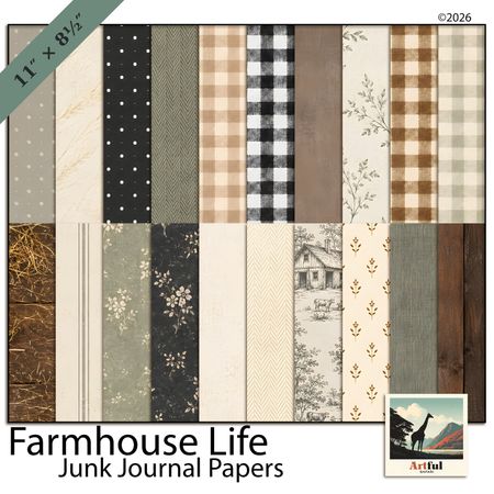 Farmhouse Life Junk Journal Papers