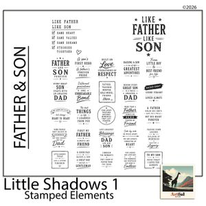 Little Shadows 1 Stamped Elements
