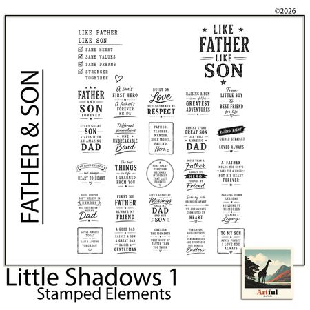 Little Shadows 1 Stamped Elements
