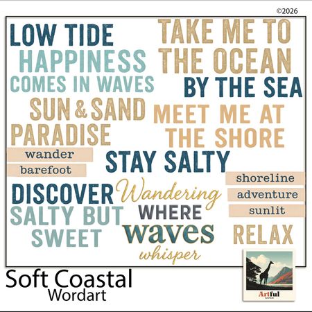 Soft Coastal Word Art