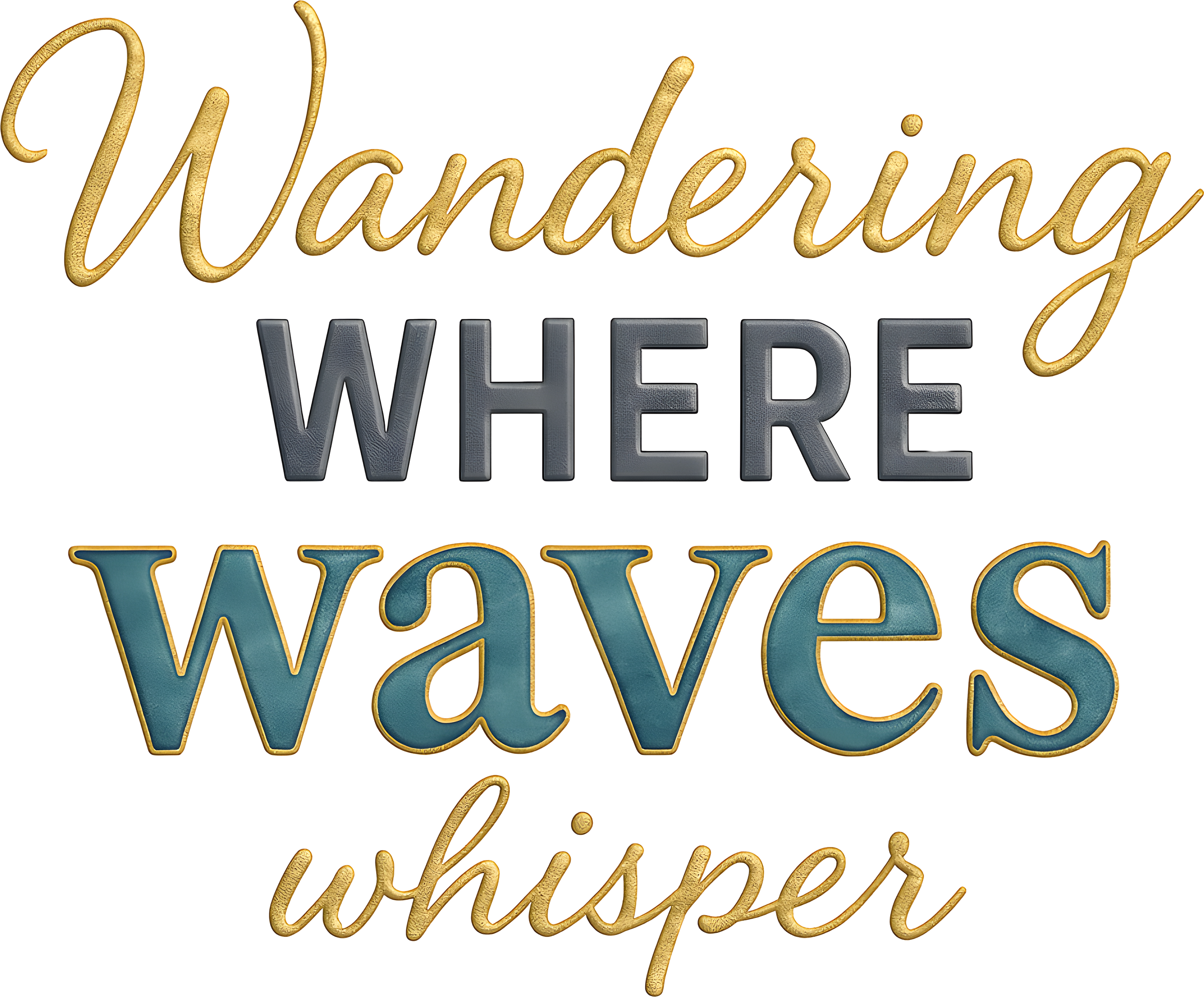 Soft Coastal Word Art preview