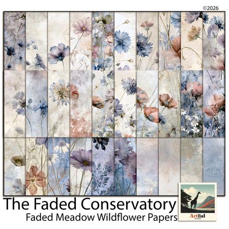 Faded Conservatory Faded Meadow Wildflowers Papers
