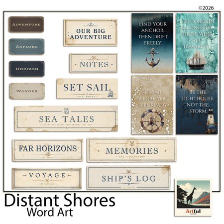 Distant Shores Word Art