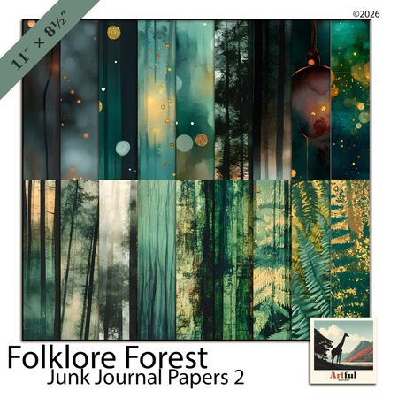Folklore Forest Junk Journal Papers 2