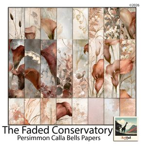Faded Conservatory Persimmon Calla Bells Papers
