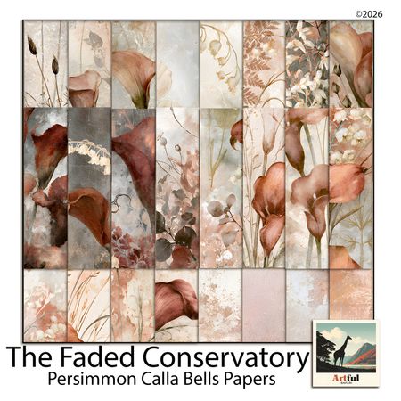 Faded Conservatory Persimmon Calla Bells Papers