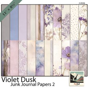 Violet Dusk Junk Journal Papers 2
